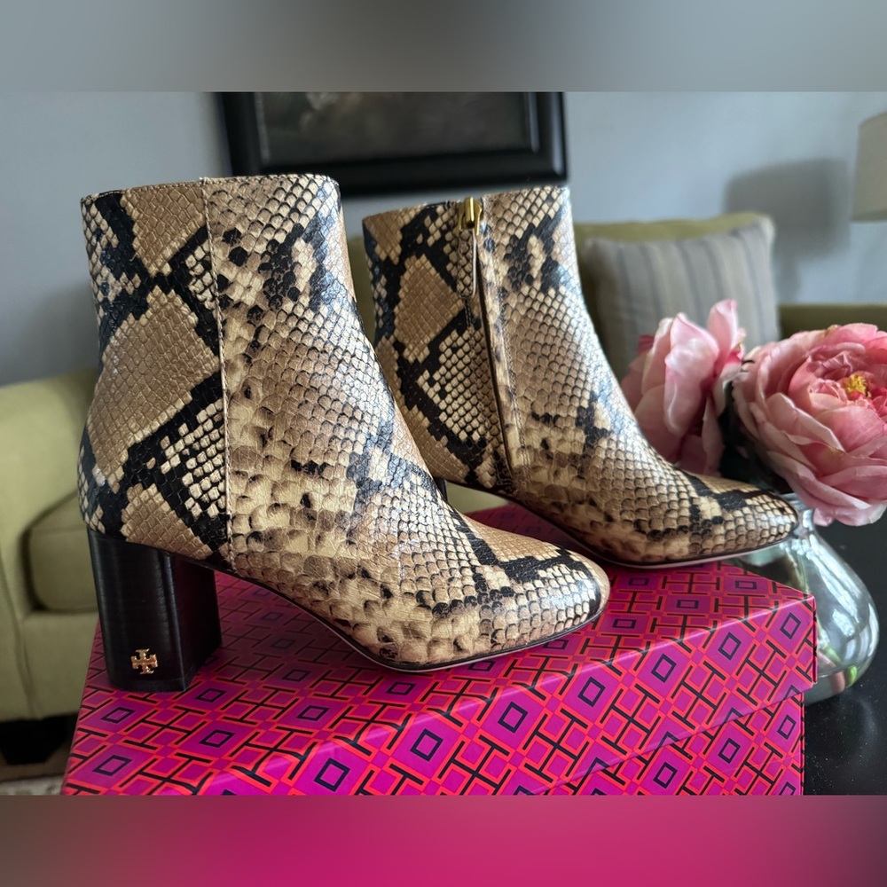 Tory Burch Brooke Snakeskin Bootie